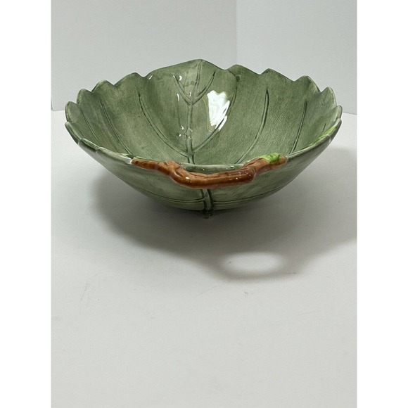 Leaf Bowl With Cherries By Gift Craft - Picture 5 of 12